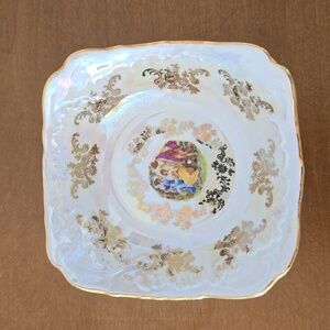 Set of 2 Vintage Czech Carlsbad MADONNA Porcelain 5" Diameter Fruit Dess…